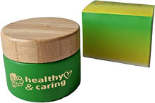Lade das Bild in den Galerie-Viewer, Grüne wunderschöne Glastiegel - sehr hochwertige 50mL Glastiegel - mit Bambusdeckel - ökologisch wertvoll