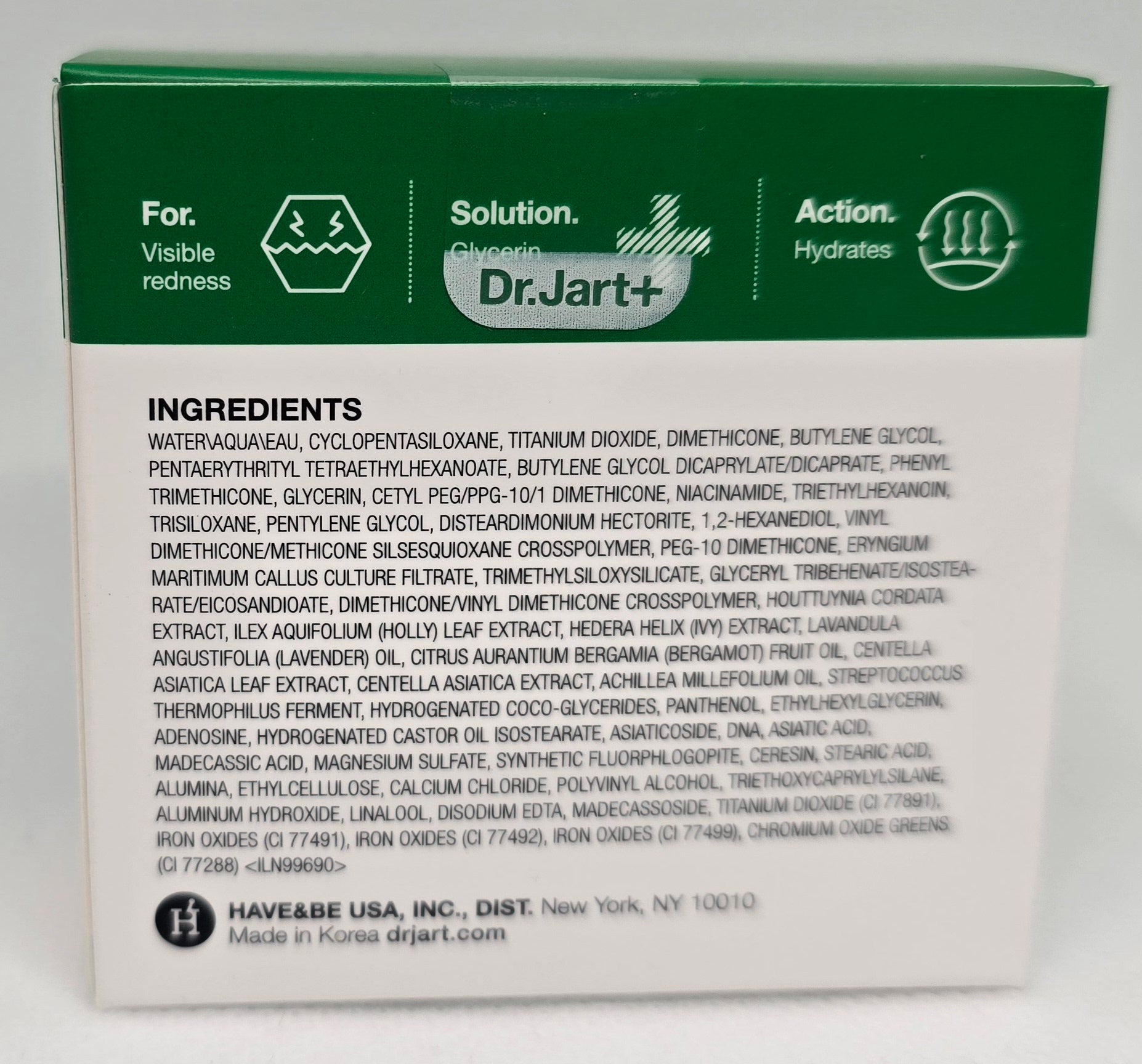 Dr. Jart+ Cicapair Tiger Grass Color Correcting Treatment - Für einen strahlenden, ausgeglichenen Teint