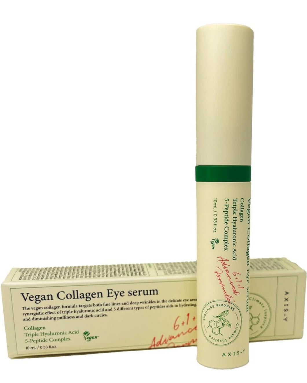 AXIS-Y Veganes Kollagen Augenserum - Feuchtigkeit & Straffung mit 3-fach Hyaluronsäure & 5-Peptid-Komplex