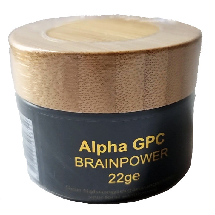 Alpha GPC - deluxe high brainfood - 22g AlphaGPC - im hochwertigen Glastiegel