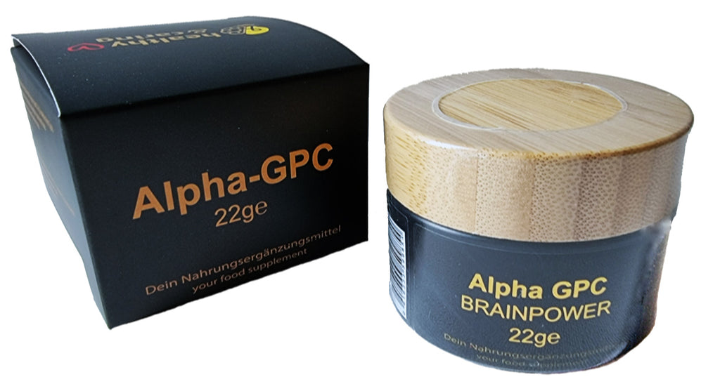 Alpha GPC Pulver – 22 g im wiederverwendbaren Glastiegel